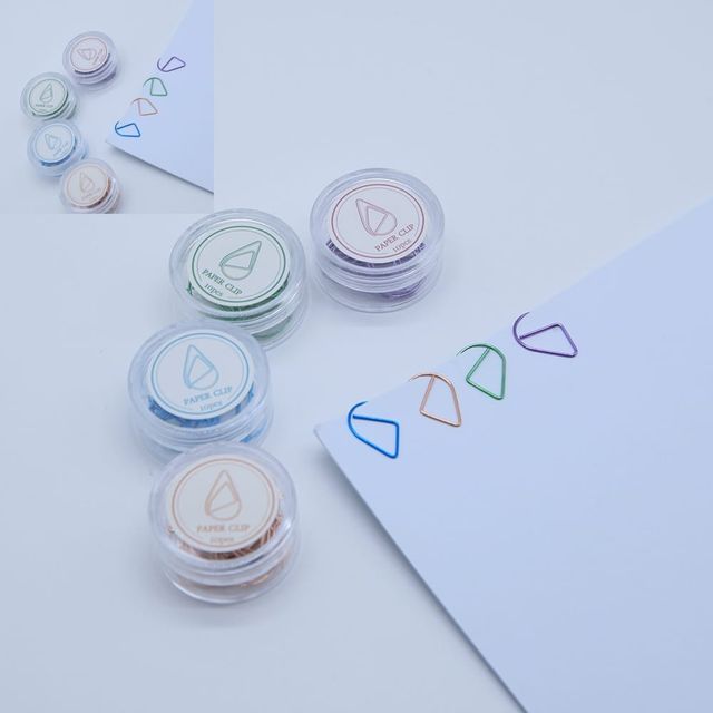 물방울 디자인 클립 A4 종이 문서 예쁜 책 메탈 문서철클립 철제A4용지고정 사무용지압 사무실클립