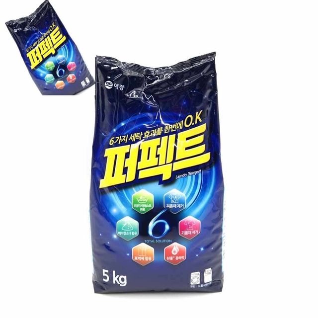 퍼펙트 토탈 솔루션 가루세제 5kg 리필 1ea 겸용 빨래가루세제 분말세탁세제 빨래세정제 대용량세탁세제