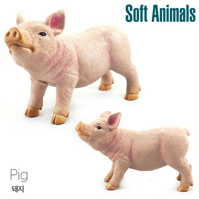 소프트 돼지 애니멀 반디 동물모형 동물학습