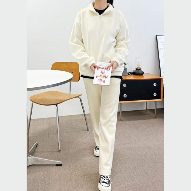 겨울 기모 반집업 골덴 와이드 상하세트 엄마 등원룩