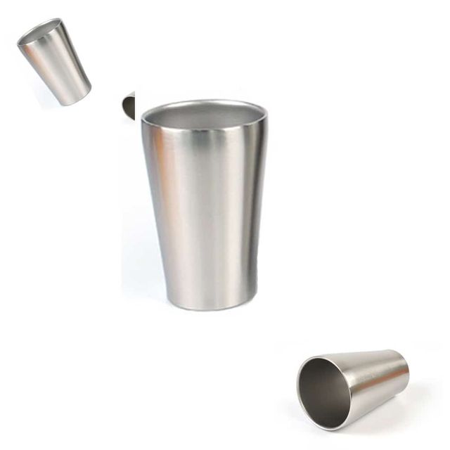 이중 스텐 쥬스컵 1호 280ml 캠핑용스테인레스컵 이중스텐컵 보냉컵 스텐레스컵