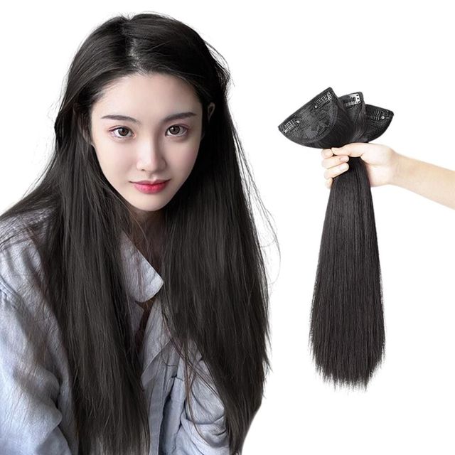 풍성한 부분가발 (3p 45cm 블랙)