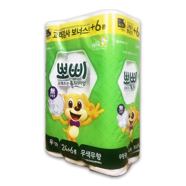 뽀삐 프리미엄 2겹 30M 30롤 화장지 1개 휴지
