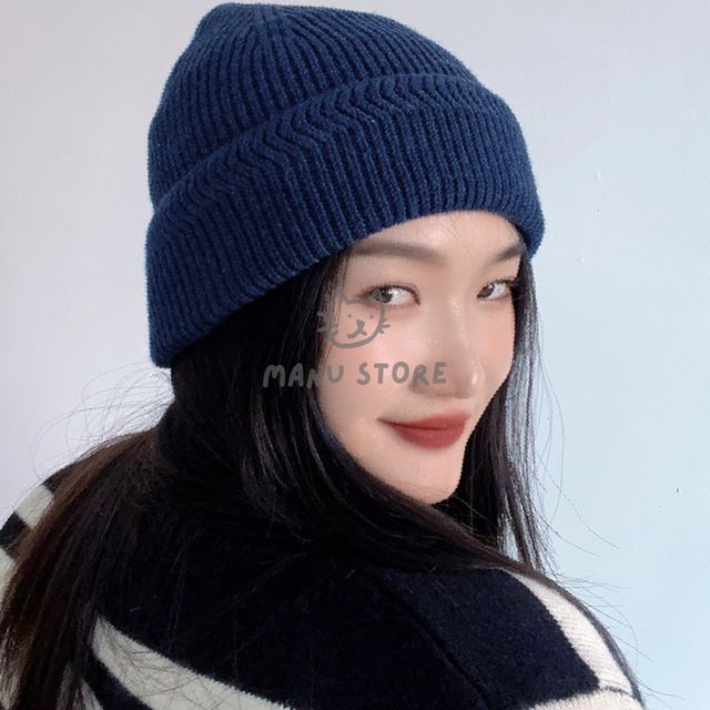 스키장모자 겨울등산모자 니트 비니 네이비