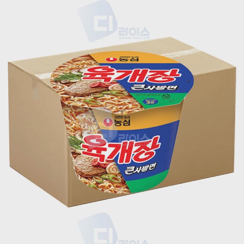 농심 육개장 큰사발 110g 16개입 | 컵라면 박스 간식