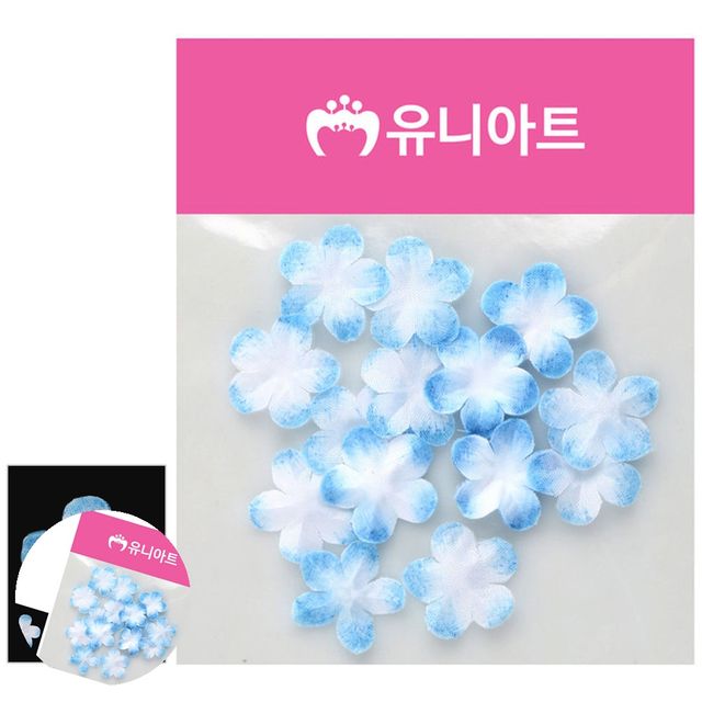 조화꽃장식 인테리어조화 싸리꽃 흰색 파랑