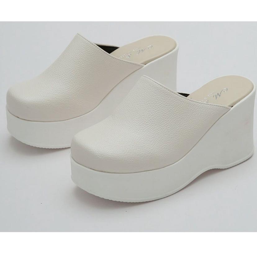 한복 신발 통굽 슬리퍼 9cm 키높이 근무화 털신