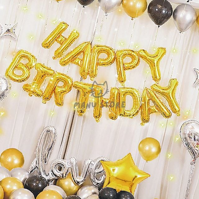 어린이집풍선장식 초등학생생일파티 LED 생일파티 풍선세트 손펌프포함