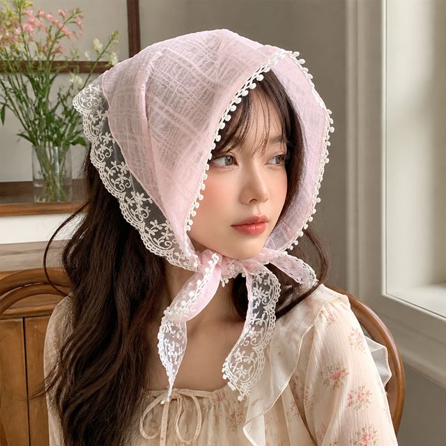 여성 머리 반다나 헤어 밴드 스타일 레이스 스카프
