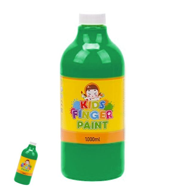 미술활동 어린이미술교육 미술놀이 핑거페인트 1000ml 초록색