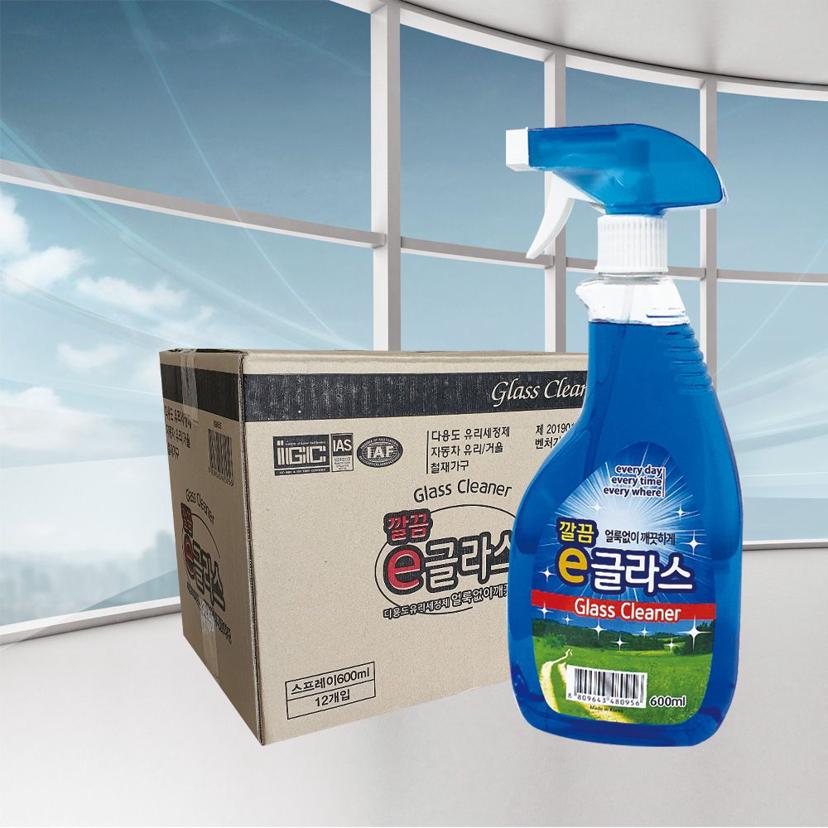 대용량 유리 세정제 600ml 12개 - 업소 가정용 청소
