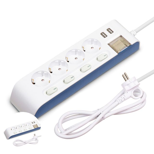 USB 멀티탭 4구 개별스위치 안전한 디자인 연장선