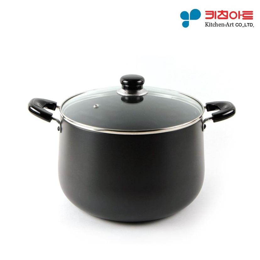 키친아트 쥬노 블랙 경질 냄비 22cm - 전골 국 찌개용