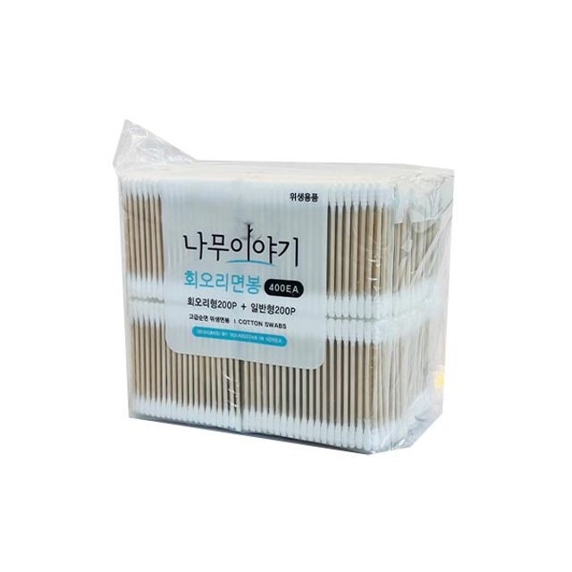 회오리형 200P + 일반 200P 면봉 세트 x 5개 - 혼합 구성 위생 세트