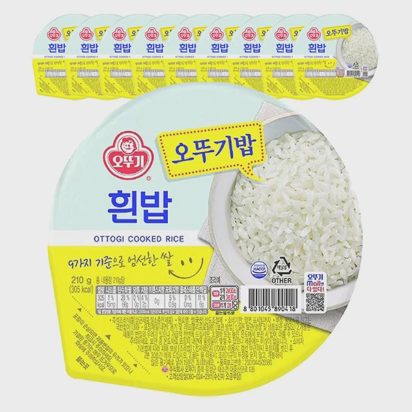 오뚜기 맛있는 오뚜기밥 흰밥 210g 10입 세트 - 이커머스