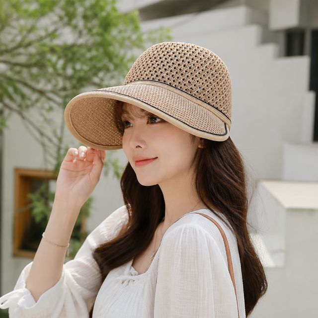 레터링 자수 볼캡 메쉬 썬캡 여름 모자 여행 휴양지 비치 벙거지 자외선차단용