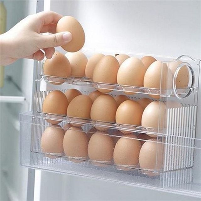 계란 보관함 달걀 보관함 냉장고 주방 플라스틱 정리함 트레이 오토 폴딩 용기 식료품 다용도