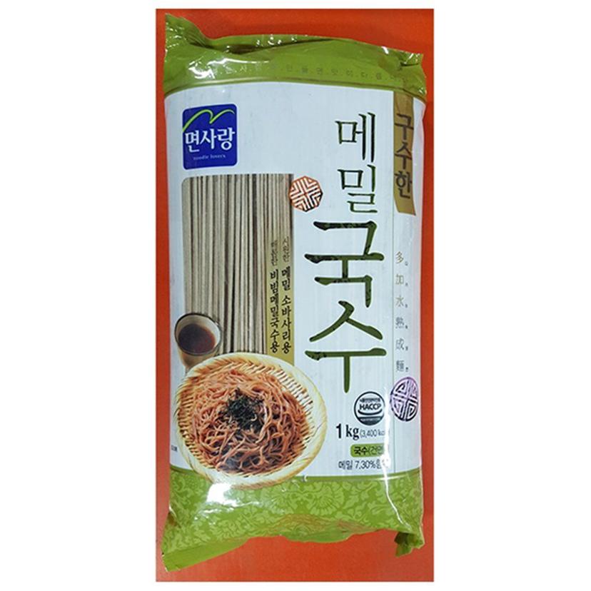 면사랑 구수한 메밀국수 1kg 업소용 모밀면