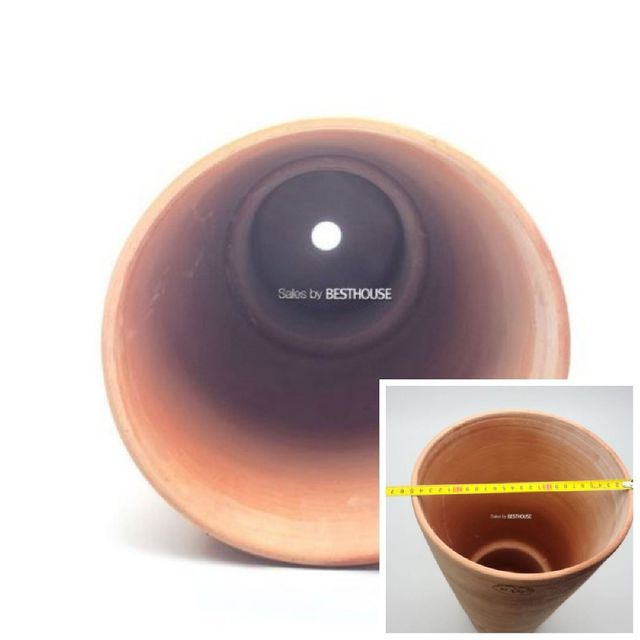 이탈리아 토분 빈티지 마블링 로즈분 꼬깔 R25 25x37cm 미니도자기화병 거실화병 미니화병 인테리어화병