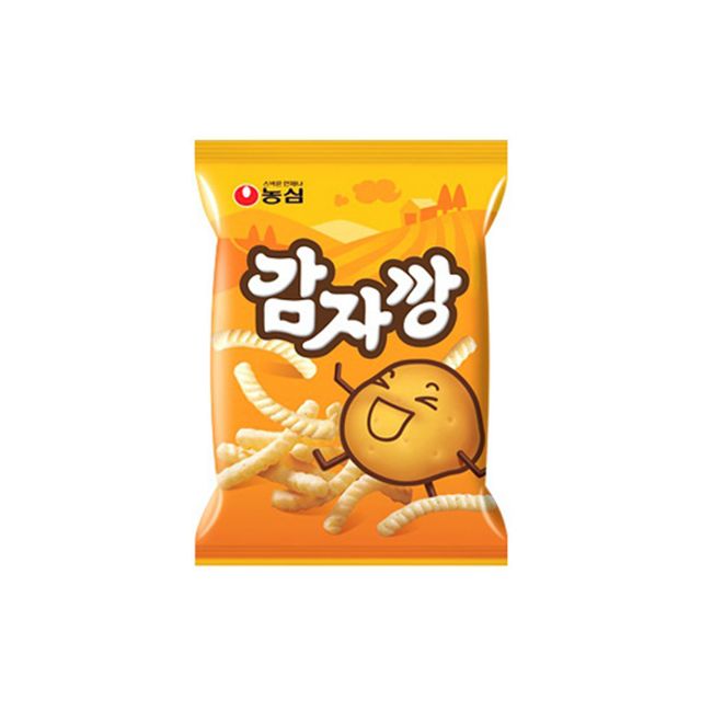 농심 감자깡 75g 16봉 - 바삭한 감자 스낵 대용량 팩