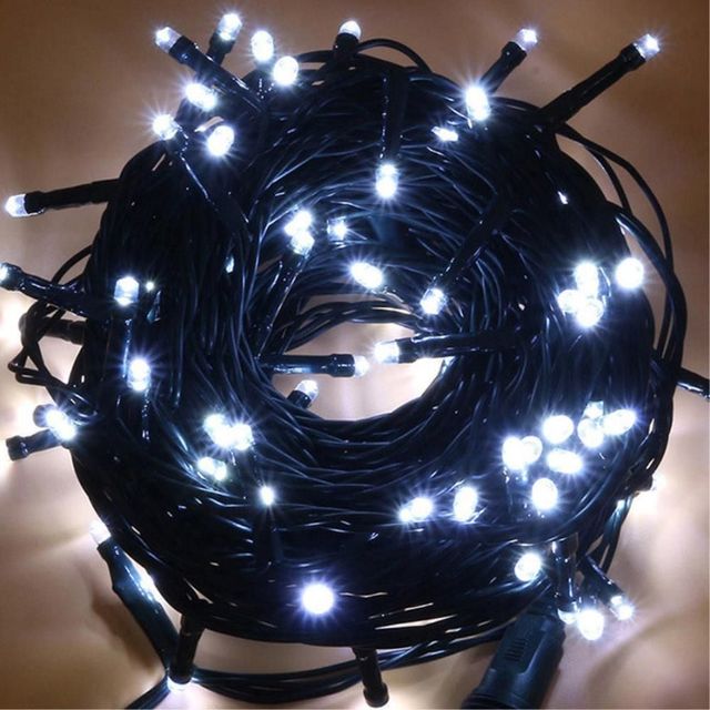 LED 300구 30M 녹색선 백색 점멸 지니전구