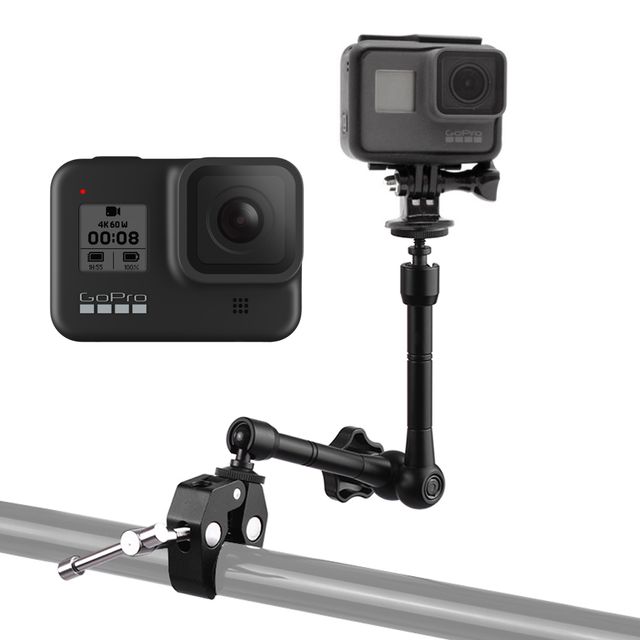 인스타360 호환 액션캠 집게 슈퍼 클램프 매직암 촬영 거치대 스탠드