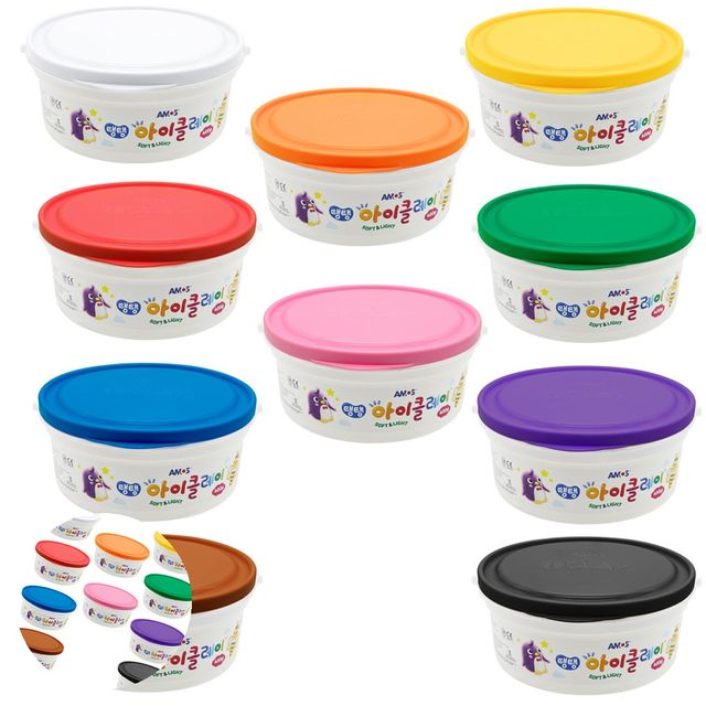 클레이점토놀이 찰흙놀이 탱탱 아이클레이 대용량 버킷 400g