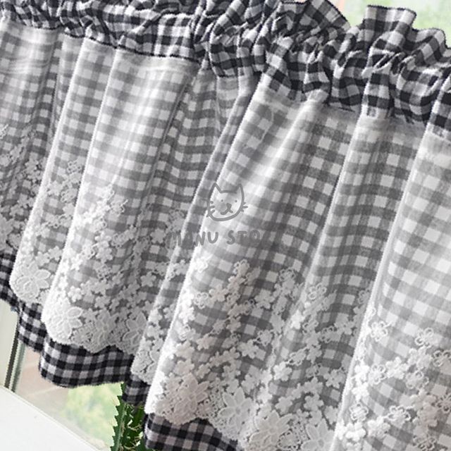 거실가림막 드레스룸가림막커튼 바란스 커튼 106x45cm 블랙