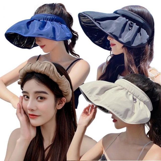 햇빛가리개 접이식선캡 여성 헤어밴드 여름모자 썬바이저 스포츠 야외