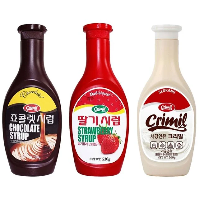 서강 초코시럽 530g + 딸기시럽 530g + 연유 500g 세트