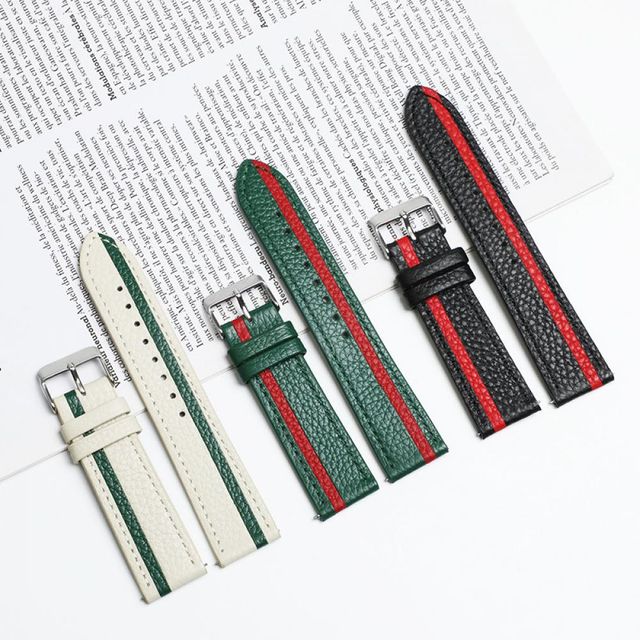 소가죽 밴드 마그네틱 버클 워치 스트랩 20mm 22mm 블랙 그린