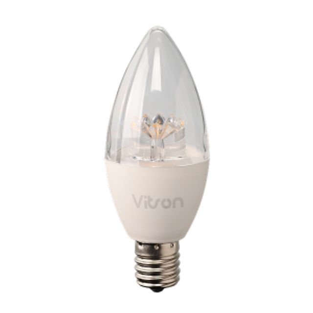 촛대구 LED 5W E17 3K 투명 전구 KS 인증 제품