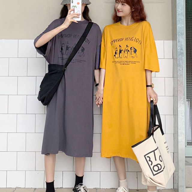간편 여성 외출복 밑단 트임 롱기장 원피스 - 세련된 데일리룩