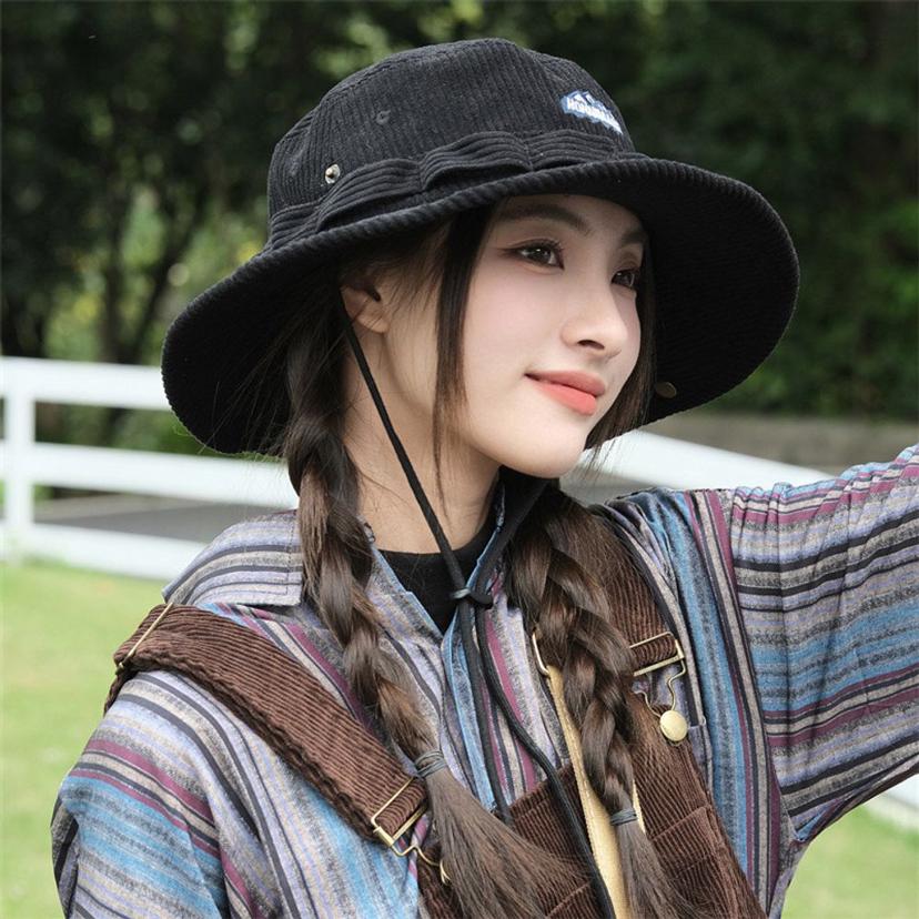남녀공용 코듀로이 사파리 모자 가을 겨울 패션 버킷햇