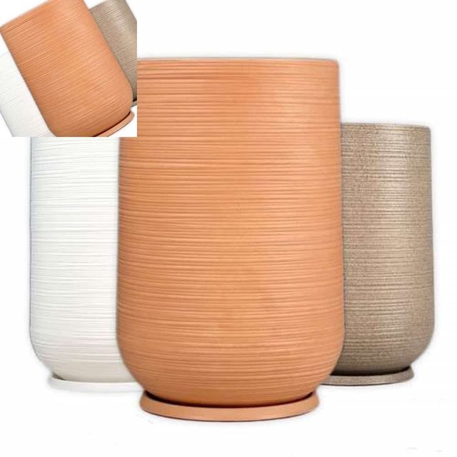 PE 롱 크리스 플라스 화분 28x45cm 야외화분 인테리어화분 거실화분 실외화분