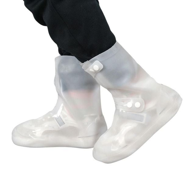 PVC 방수 작업화 커버 280-290mm 하이 화이트