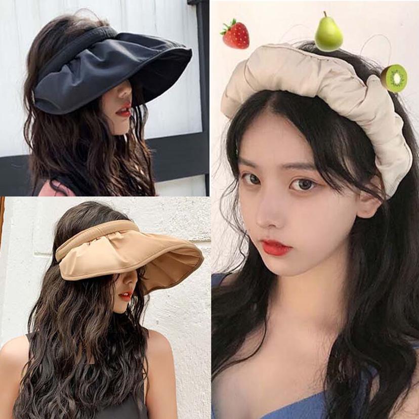 여성 챙모자 머리띠 썬캡 파나마 버킷 바캉스 햇