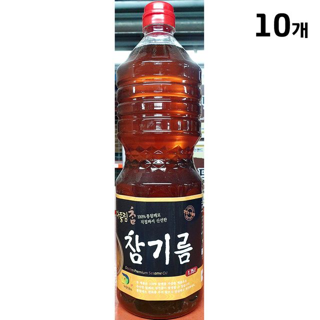 참기름 다들림 1.75L 대용량 10개 세트