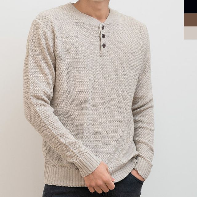 남자 니트 헨리넥 남성패션의류 데일리룩 캐주얼룩