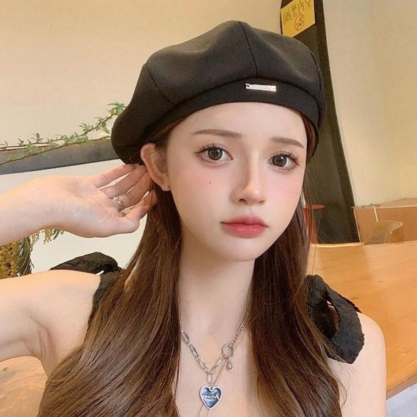 여자 데일리 예쁜 펜던트 팔각 베레모 모자