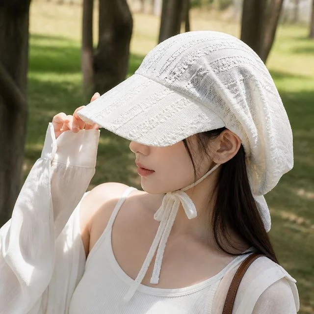 여름 보넷캡 헤어스카프 썬데이 프릴 반다나 햇빛가림 두건 모자 시스루