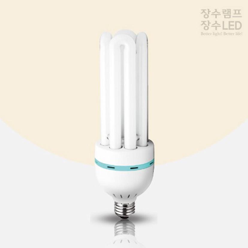 장수램프 삼파장 EL 형광등 55W 주광색 - 고와트 E26 전구