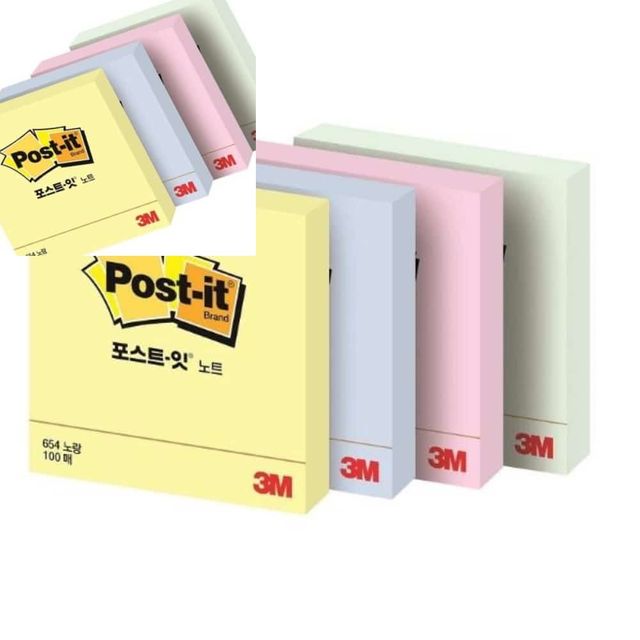3M 포스트잇 노트 민트 76x76mm 총 100장 1패드 책상메모지 쇼핑몰메모지 병원메모지 어린이집메모지