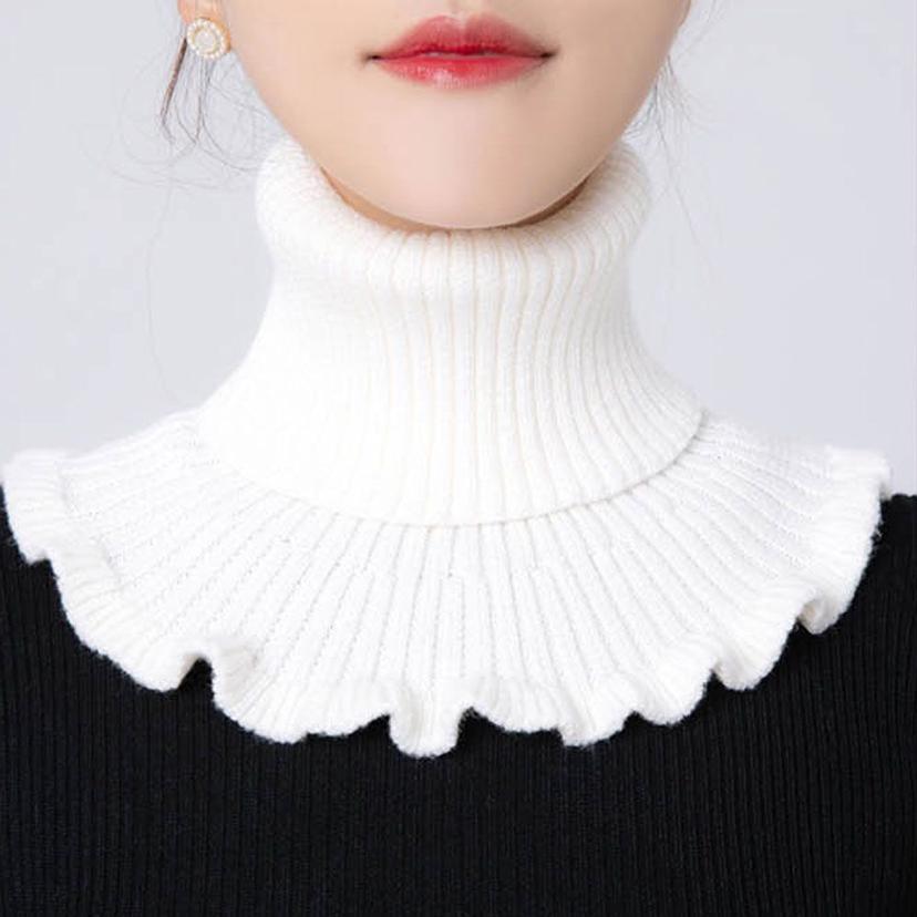 페이크 카라 넥 케이프 - 목폴라 넥워머 레이어드 소품