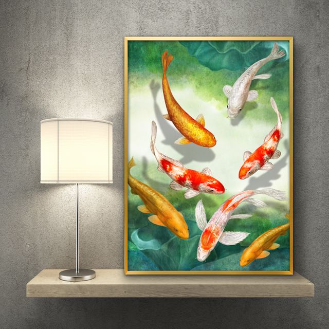 잉어 그림 액자 A3 CARP2 풍수 인테리어 벽걸이