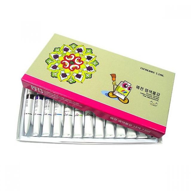 패브릭 염료 염색 물감 섬유 예전 패브릭물감 옷감 직물 페인트 7.5ml 13색