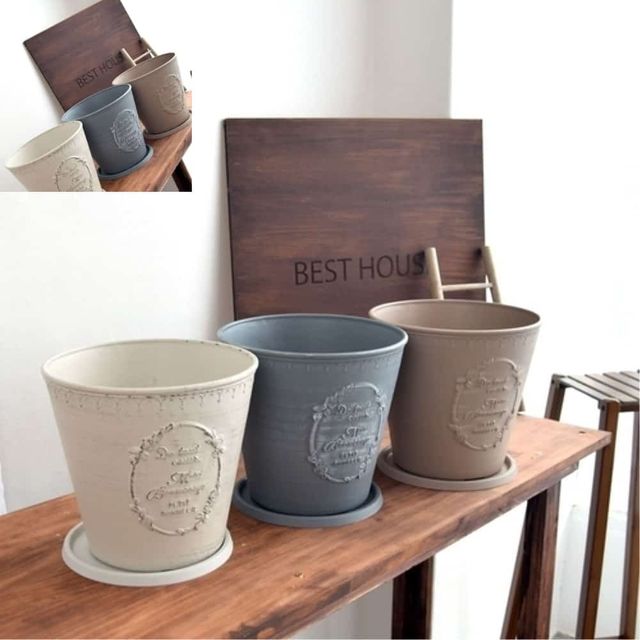 플라스틱 원형 기본 실린더형 27x22cm 플라스틱화분 원형화분 화초화분 분갈이화분