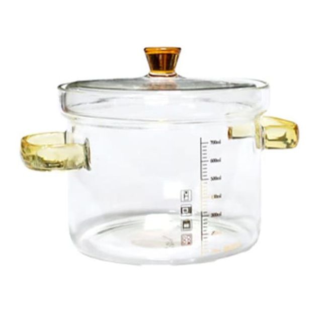 마시 전자레인지 찜기 내열유리 냄비 전자레인지 용기 750ml