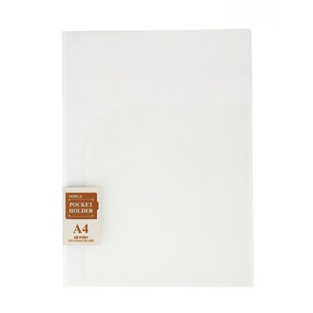 문구사무 심플포켓홀더 A4 PP 1개 문화산업