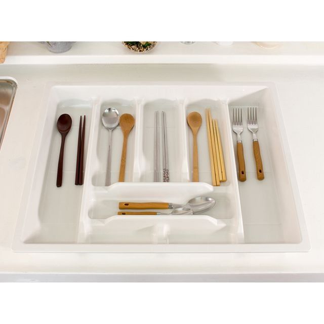 갤러리 수저 분리함 600 화이트 싱크대 서랍 정리함
